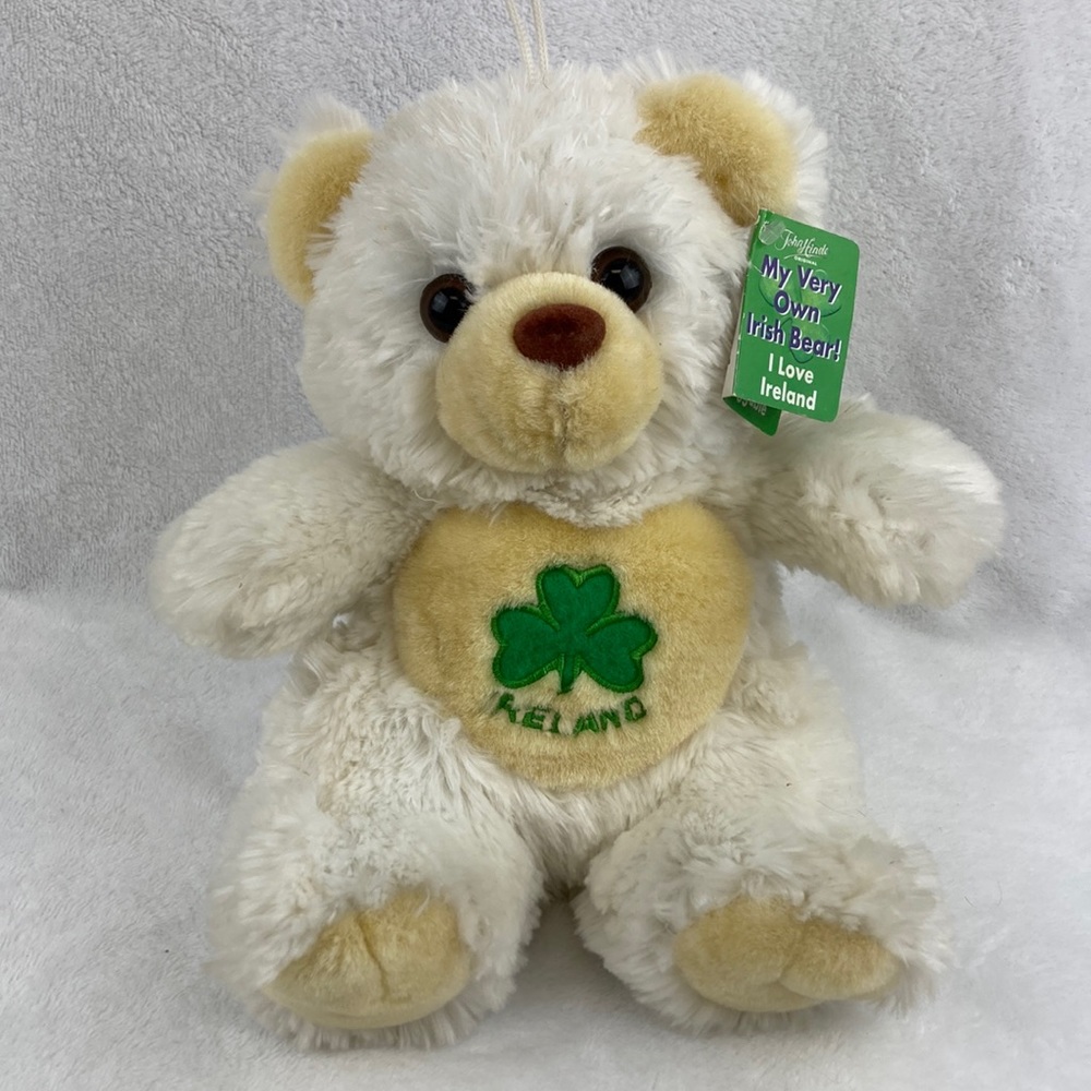 John Hinde Original Irish Bear Plush Stuffed Animal Toy New Old Stock 9”